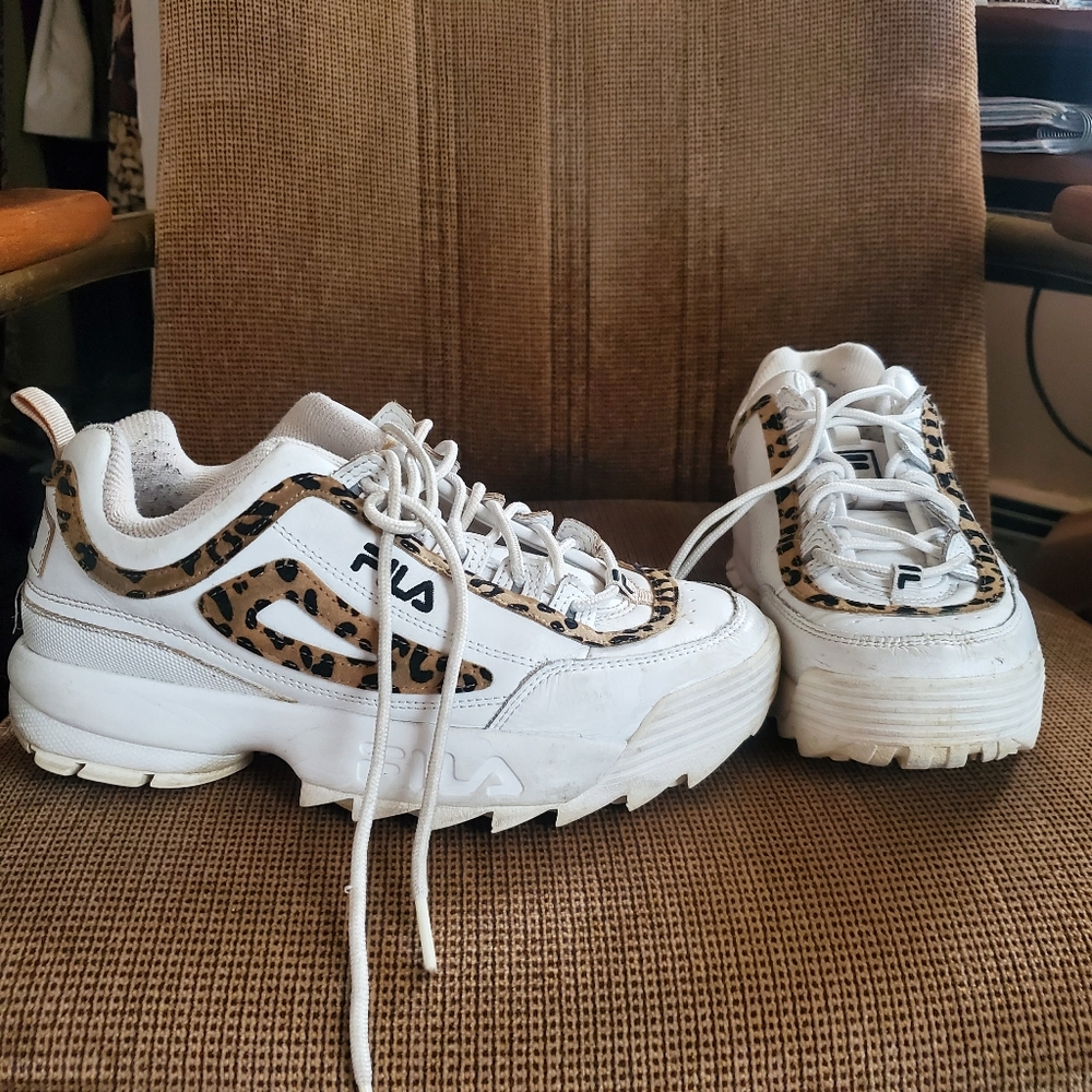 Filson Sneakers white and Leopord print